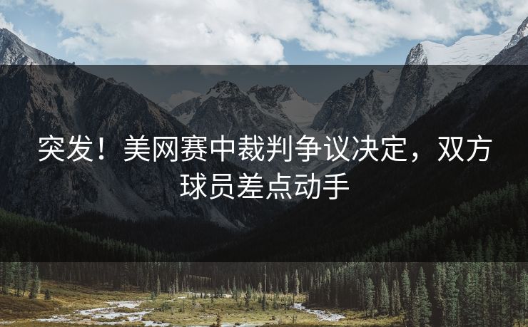 突发！美网赛中裁判争议决定，双方球员差点动手