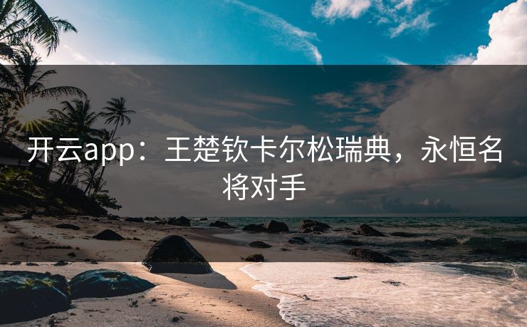 开云app：王楚钦卡尔松瑞典，永恒名将对手