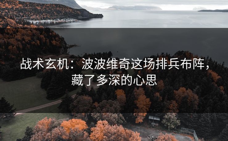 战术玄机：波波维奇这场排兵布阵，藏了多深的心思
